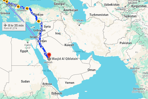 Location of Masjid al-Qiblatain, Masjid al-Qiblatain seven Mosque, Seven Mosque Ziyarat, Umrah Taxi